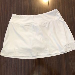White Women’s Tennis Skirt with Built in Shorts